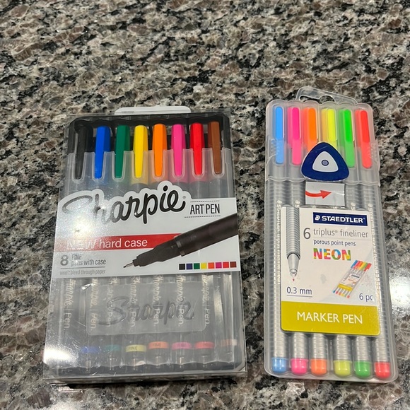 sharpie Other - New back to school lot sharpie art pen set and staedtler neon pen set